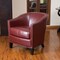 Contemporary Home Living 32" Red Contemporary Club Chair with Studded Accents
